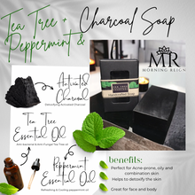 Load image into Gallery viewer, Tea Tree Peppermint Activated Charcoal Soap