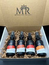 Load image into Gallery viewer, 4-piece Seasonal Autumn-scented glass Room &amp; Linen Spray Gift Set
