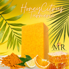 Load image into Gallery viewer, Honey Citrus Turmeric Brightening Soap
