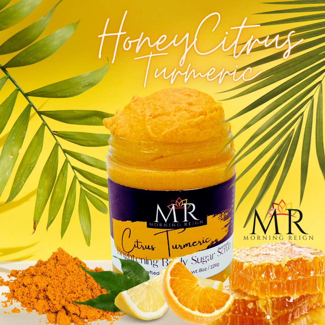 Honey Citrus Turmeric Brightening Sugar Scrub